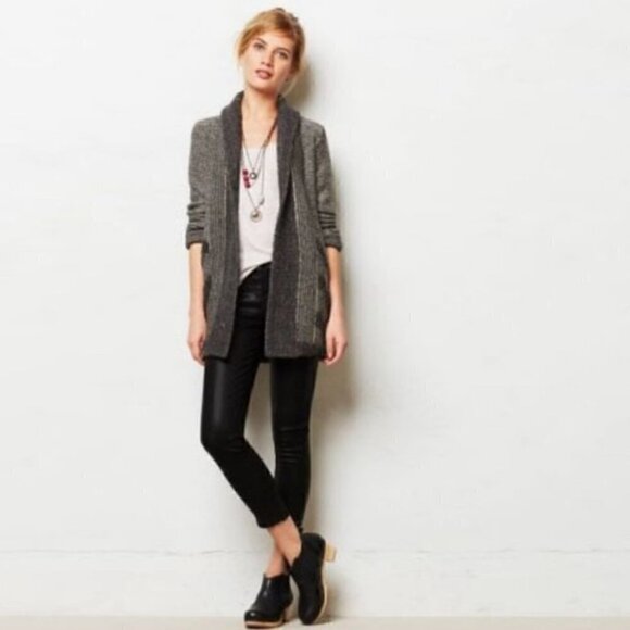 Anthropologie Wool Blend Textured Open Front Cardigan Size XS - Picture 1 of 14